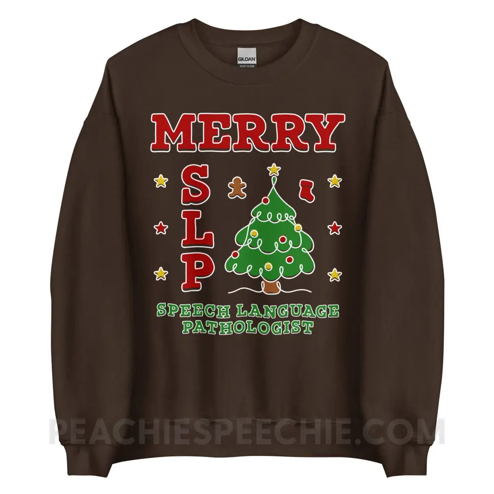 Merry SLP Classic Sweatshirt - Dark Chocolate / S - peachiespeechie.com