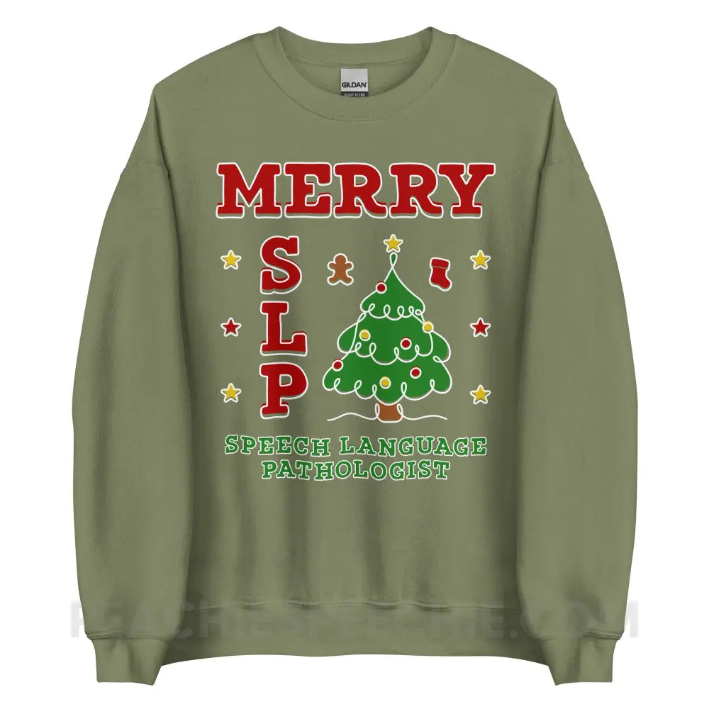 Merry SLP Classic Sweatshirt - Military Green / S - peachiespeechie.com