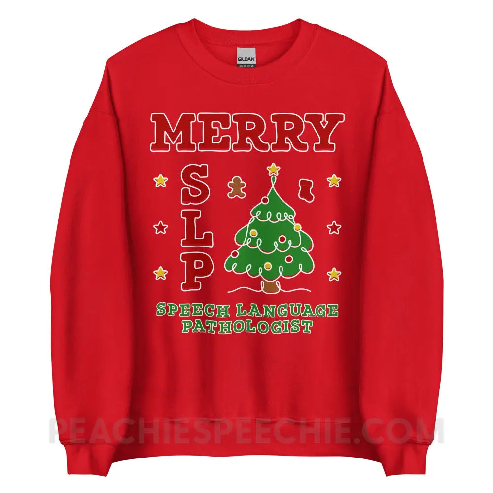 Merry SLP Classic Sweatshirt - Red / S - peachiespeechie.com