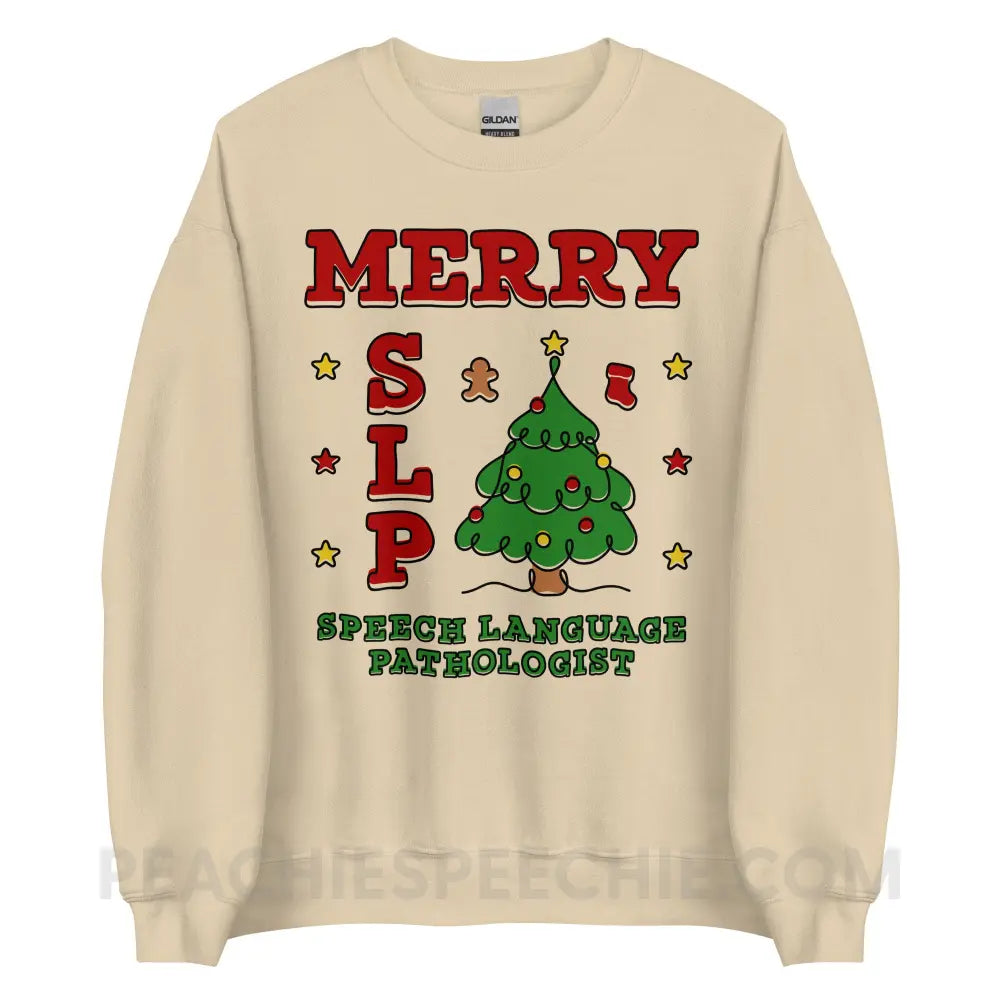 Merry SLP Classic Sweatshirt - Sand / S - peachiespeechie.com