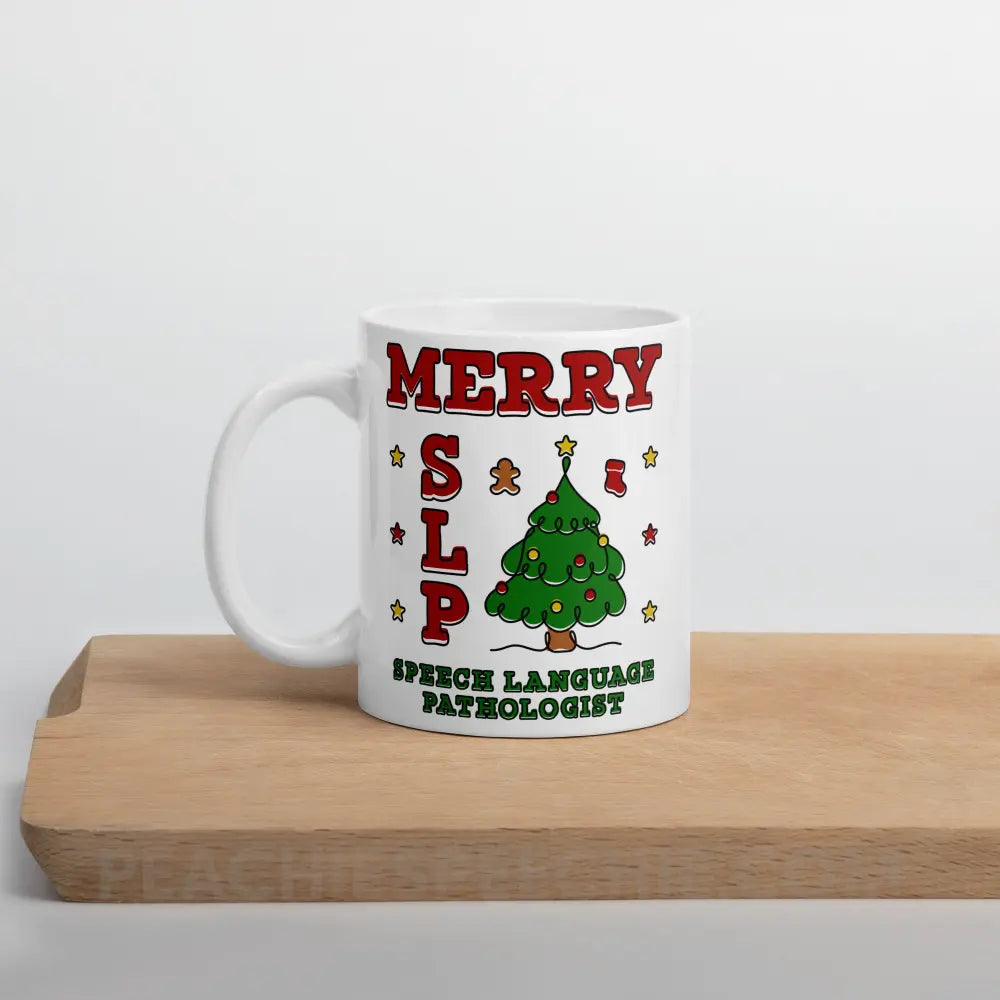Merry SLP Coffee Mug - 11 oz - peachiespeechie.com