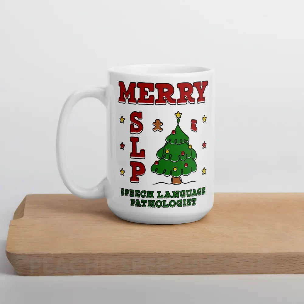 Merry SLP Coffee Mug - 15 oz - peachiespeechie.com
