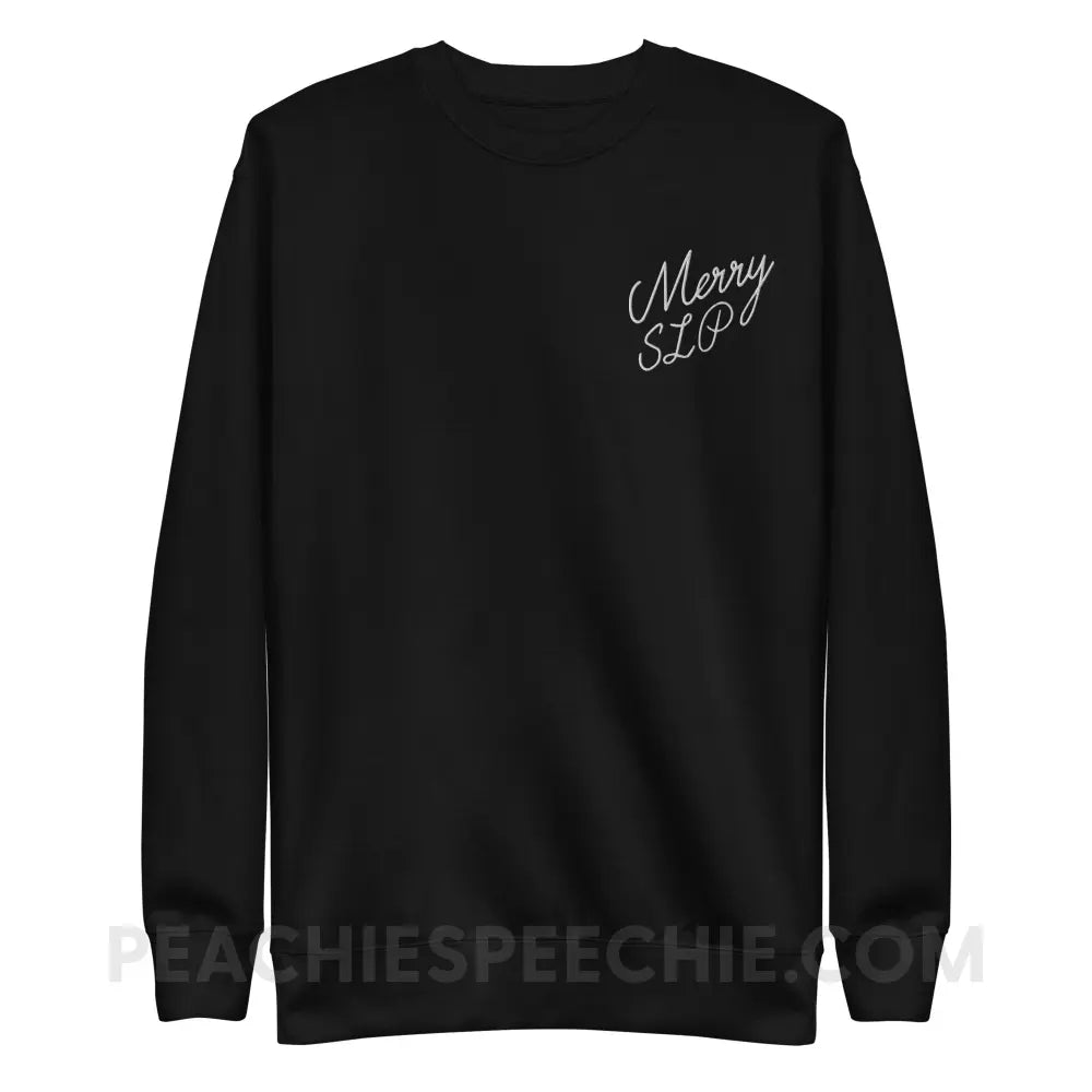 Merry SLP Embroidered Fave Crewneck - Black / S - peachiespeechie.com