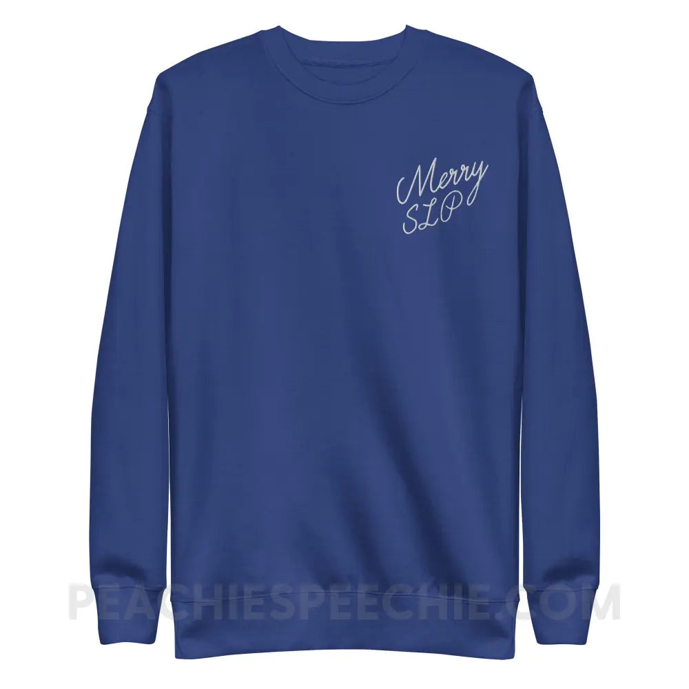 Merry SLP Embroidered Fave Crewneck - Team Royal / S - peachiespeechie.com