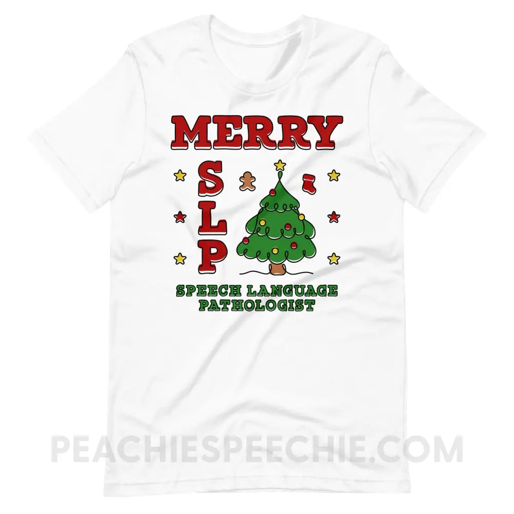 Merry SLP Premium Soft Tee - White / XS - peachiespeechie.com