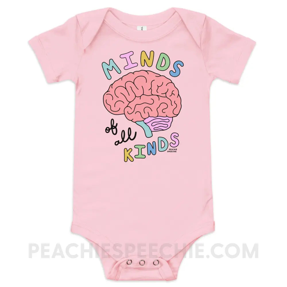 Minds Of All Kinds Baby Onesie - Pink / 3-6m - peachiespeechie.com