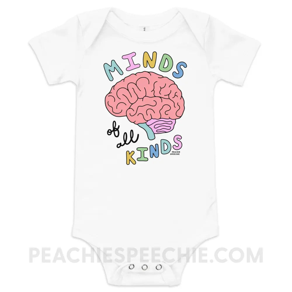 Minds Of All Kinds Baby Onesie - White / 3-6m - peachiespeechie.com