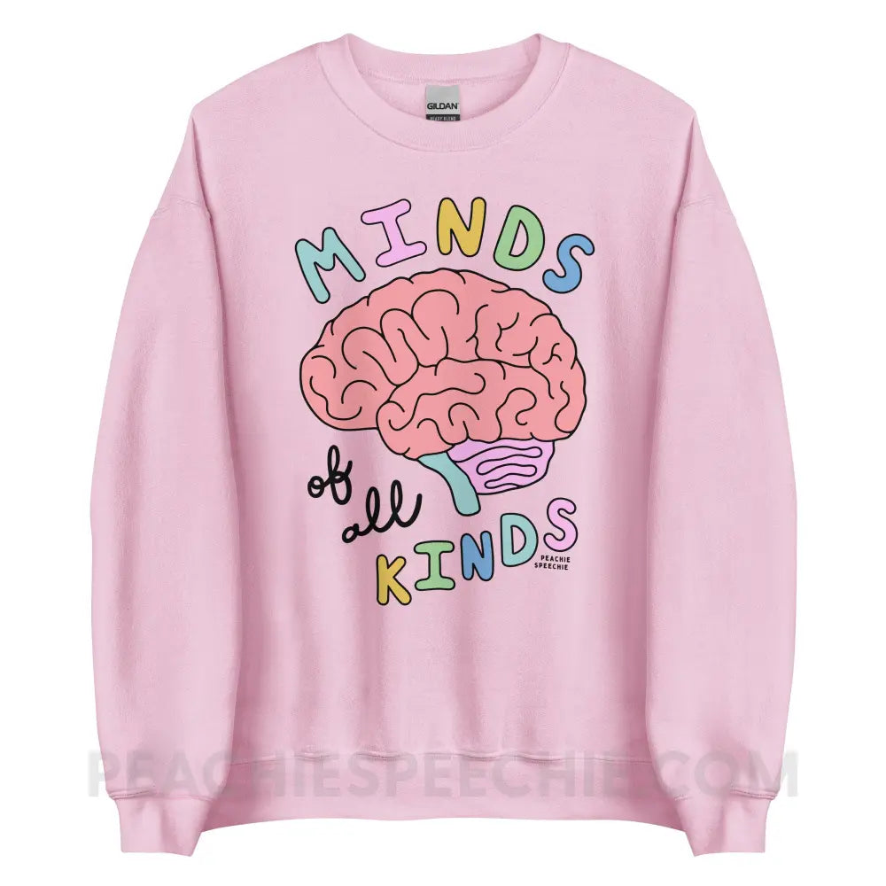 Minds Of All Kinds Classic Sweatshirt - Light Pink / S - peachiespeechie.com