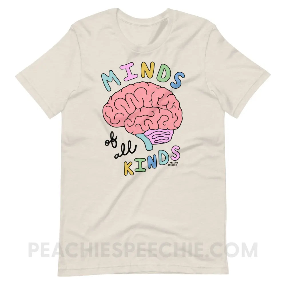 Minds Of All Kinds Premium Soft Tee - Heather Dust / S T - Shirt peachiespeechie.com