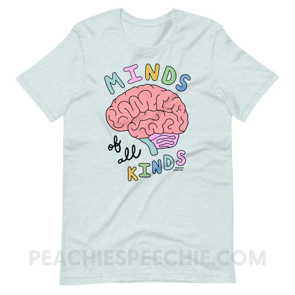 Minds Of All Kinds Premium Soft Tee - Heather Prism Ice Blue / S T - Shirt peachiespeechie.com