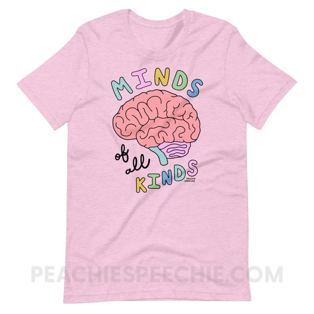 Minds Of All Kinds Premium Soft Tee - Heather Prism Lilac / XS - T-Shirt peachiespeechie.com