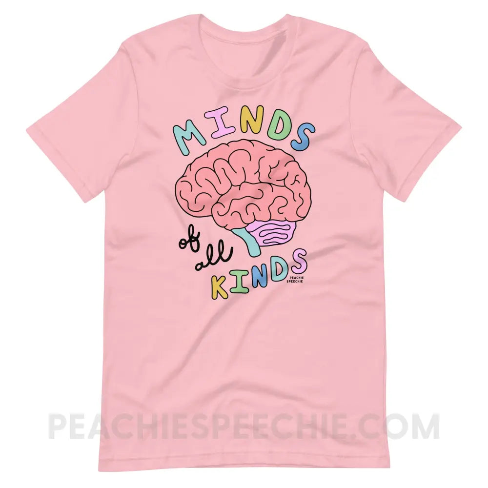 Minds Of All Kinds Premium Soft Tee - Pink / S - T-Shirt peachiespeechie.com