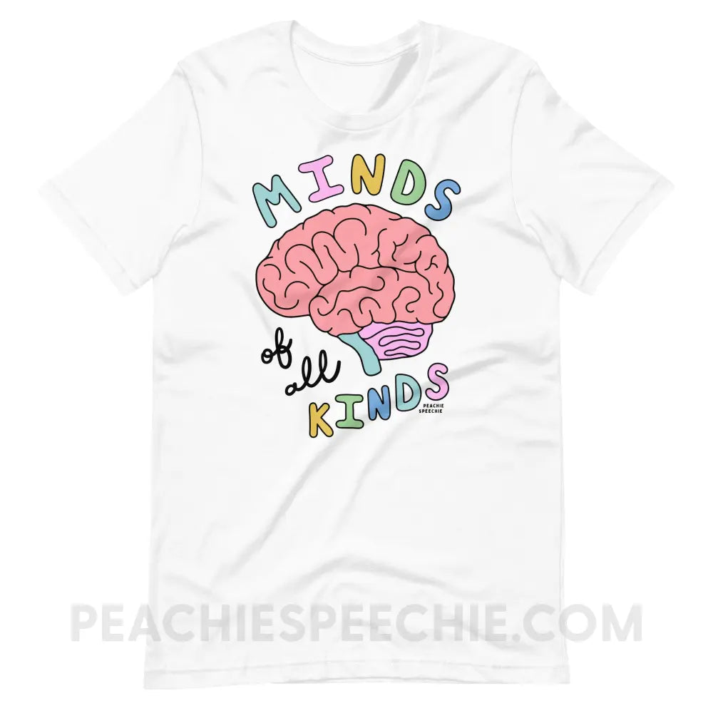 Minds Of All Kinds Premium Soft Tee - White / S T - Shirt peachiespeechie.com