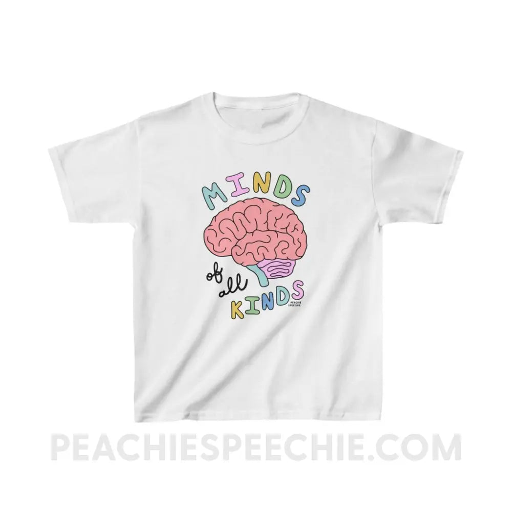 Minds Of All Kinds Youth Tee - White / XS - Kids clothes peachiespeechie.com
