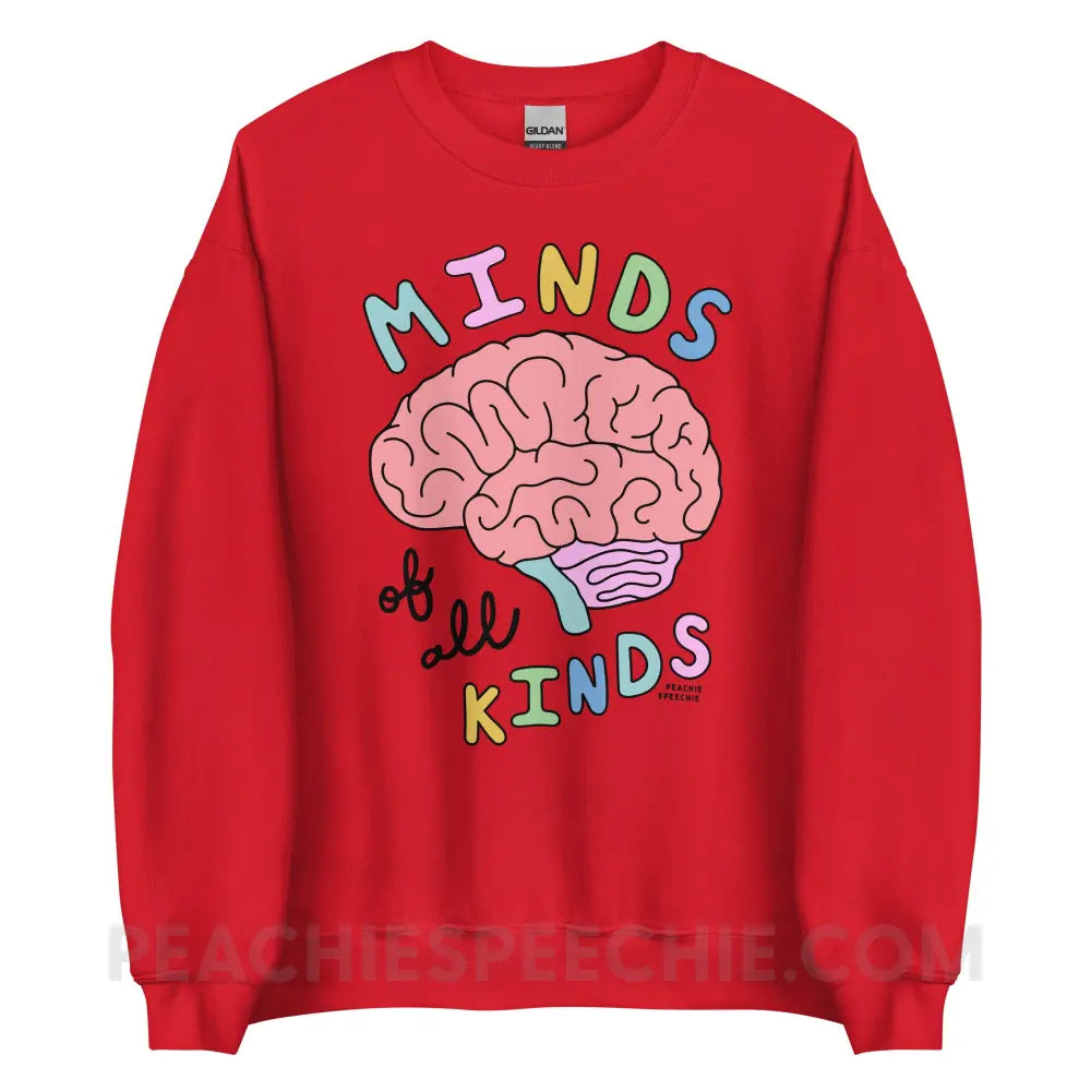 Minds Of All Kinds Classic Sweatshirt - Red / M - peachiespeechie.com
