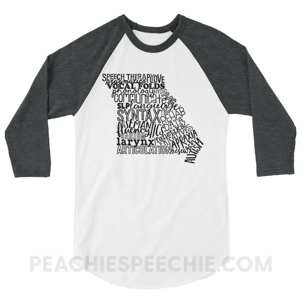 Missouri SLP Baseball Tee - White/Heather Charcoal / XS - T-Shirts & Tops peachiespeechie.com