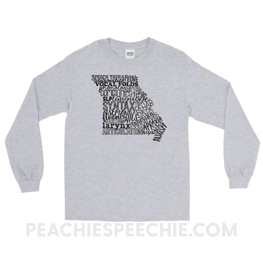 Missouri SLP Long Sleeve Tee - Sport Grey / S - T-Shirts & Tops peachiespeechie.com