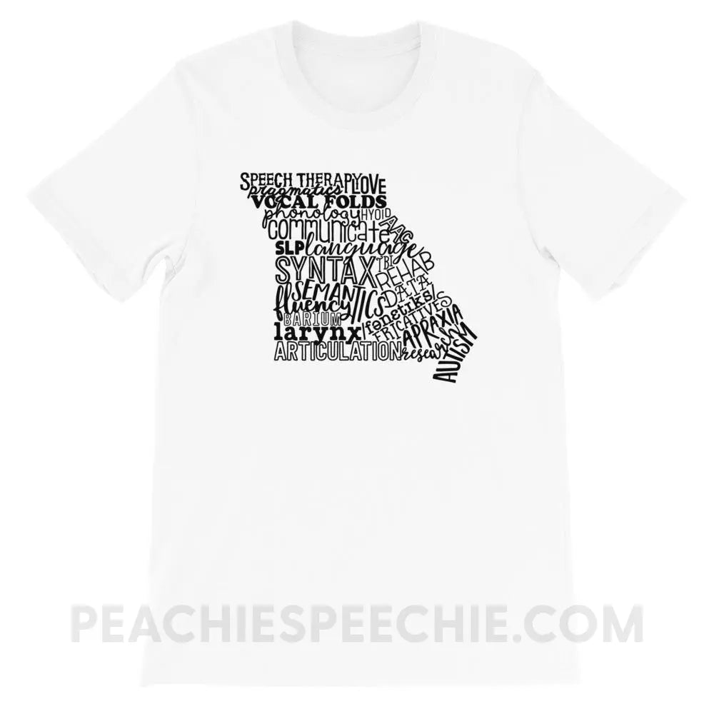 Missouri SLP Premium Soft Tee - White / XS - T-Shirts & Tops peachiespeechie.com