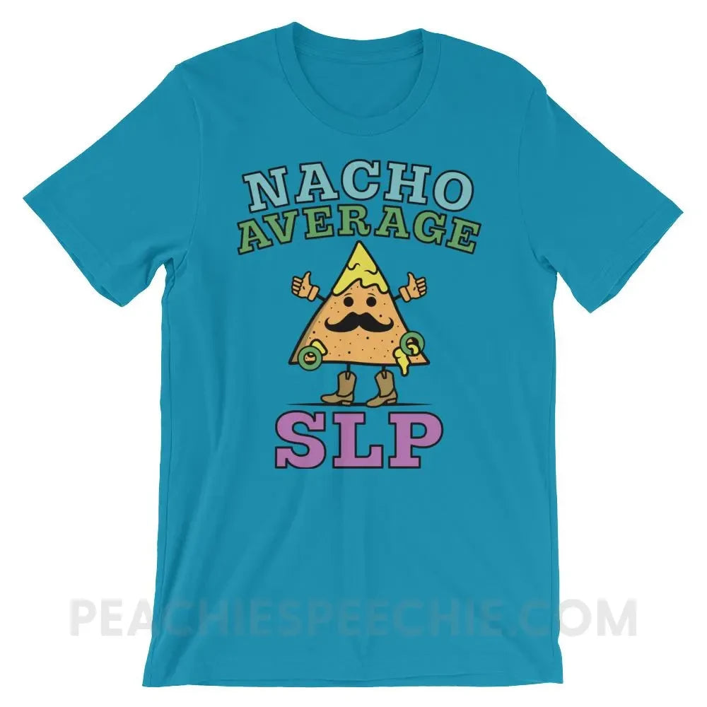 Nacho Average SLP Premium Soft Tee - Aqua / S - T-Shirts & Tops peachiespeechie.com