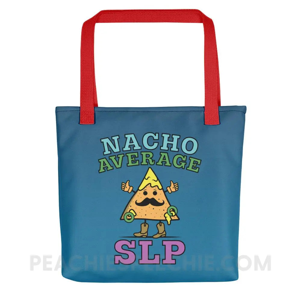 Nacho Average SLP Tote Bag - Red - Bags peachiespeechie.com