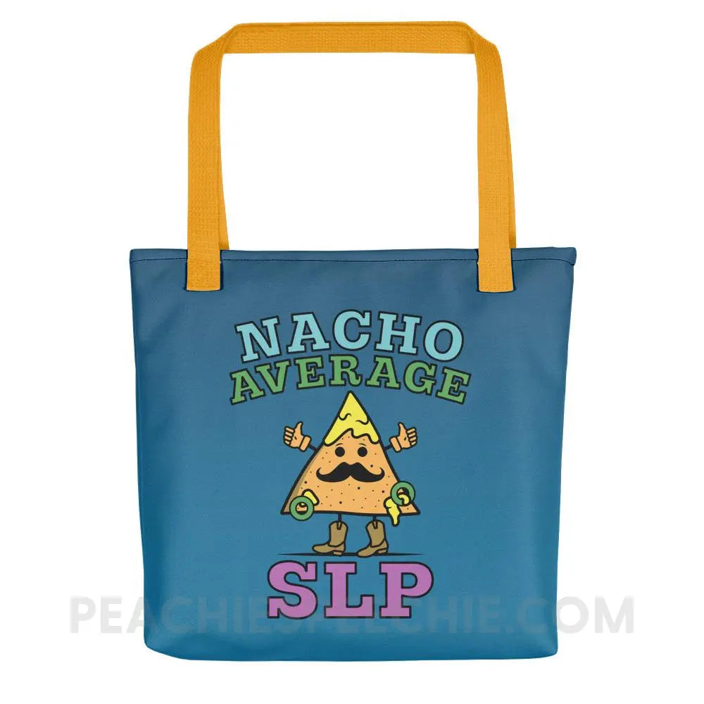 Nacho Average SLP Tote Bag - Yellow - Bags peachiespeechie.com