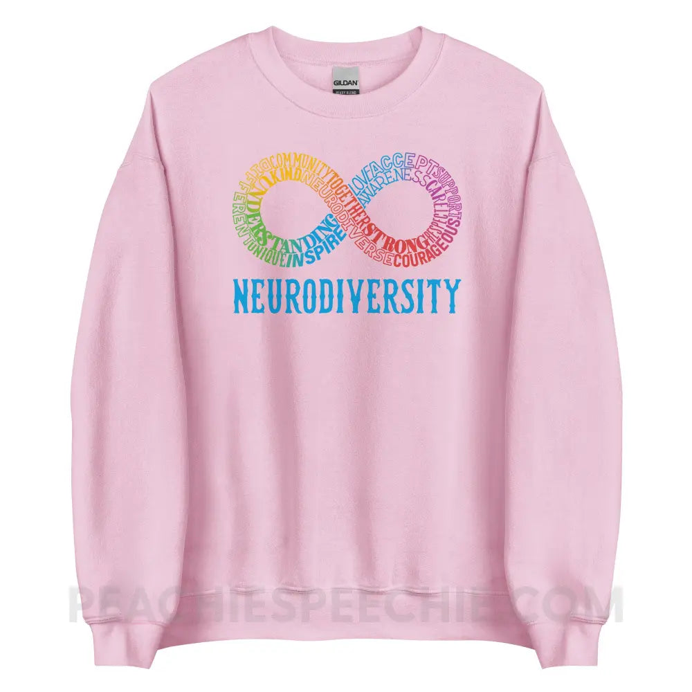 Neurodiversity Classic Sweatshirt - Light Pink / S - peachiespeechie.com