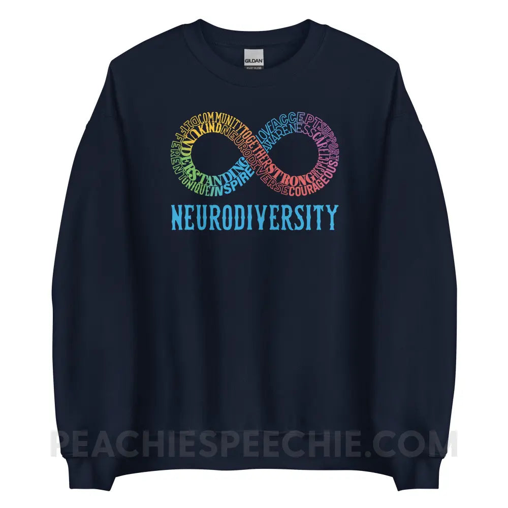 Neurodiversity Classic Sweatshirt - Navy / S - peachiespeechie.com