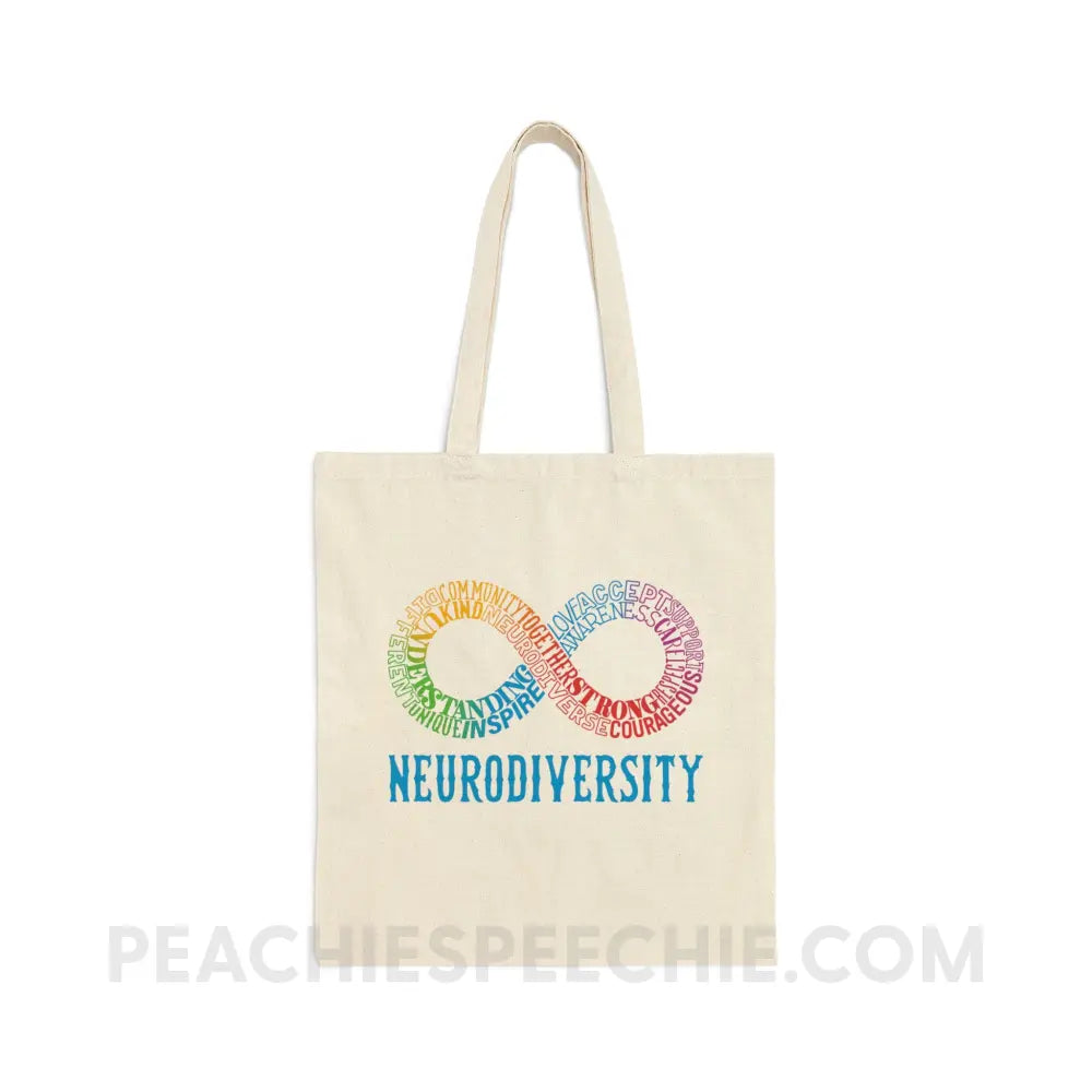 Neurodiversity Cotton Canvas Tote - Bags peachiespeechie.com