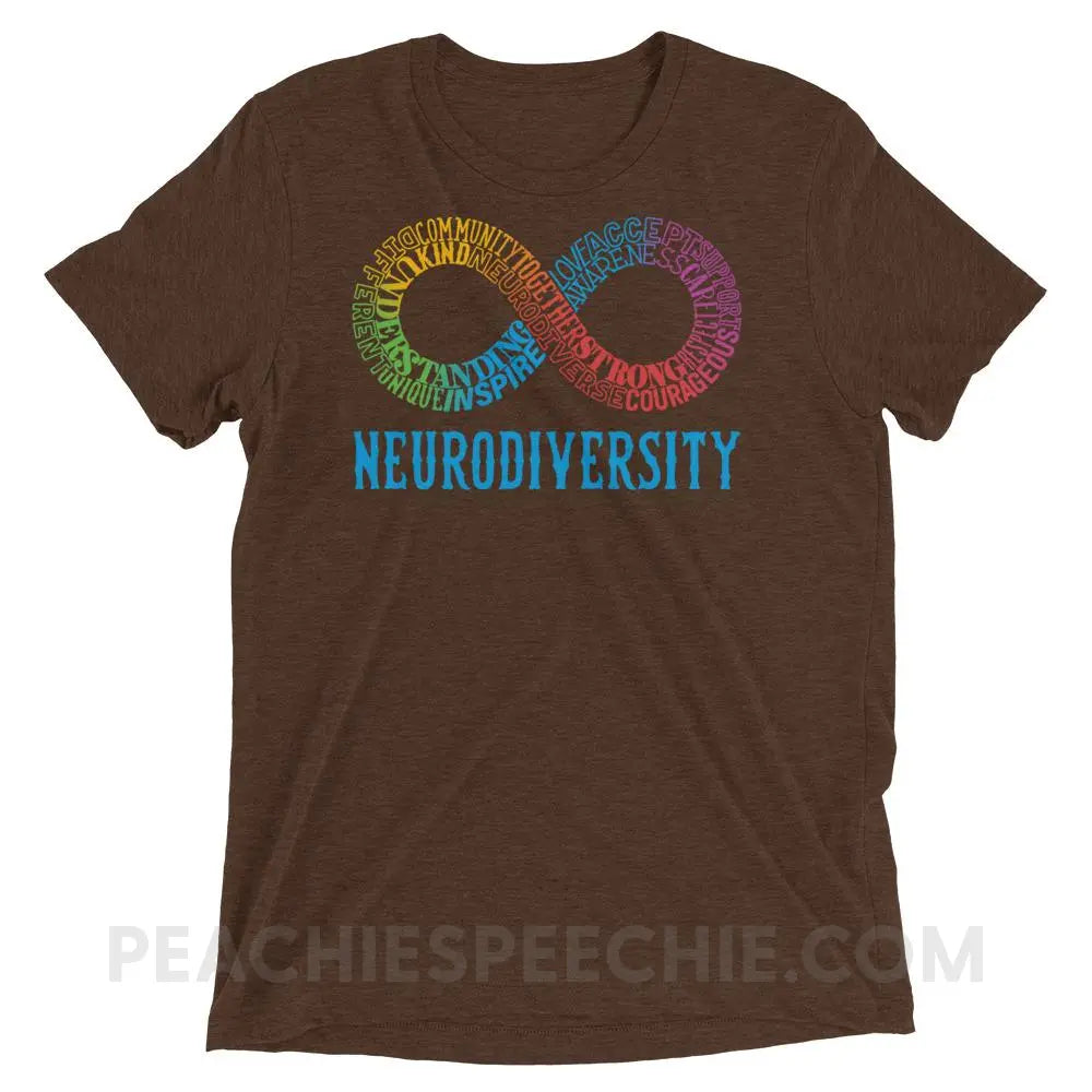 Neurodiversity Tri-Blend Tee - Brown Triblend / XS - T-Shirts & Tops peachiespeechie.com