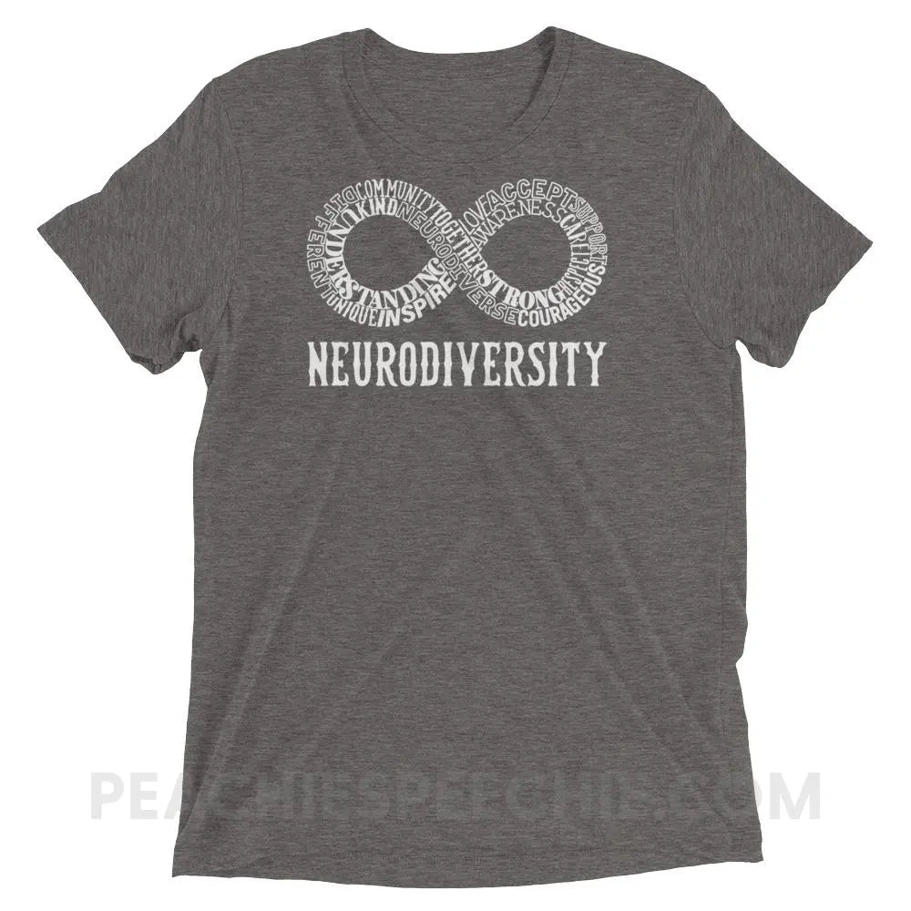 Neurodiversity Tri-Blend Tee - Grey Triblend / XS - T-Shirts & Tops peachiespeechie.com
