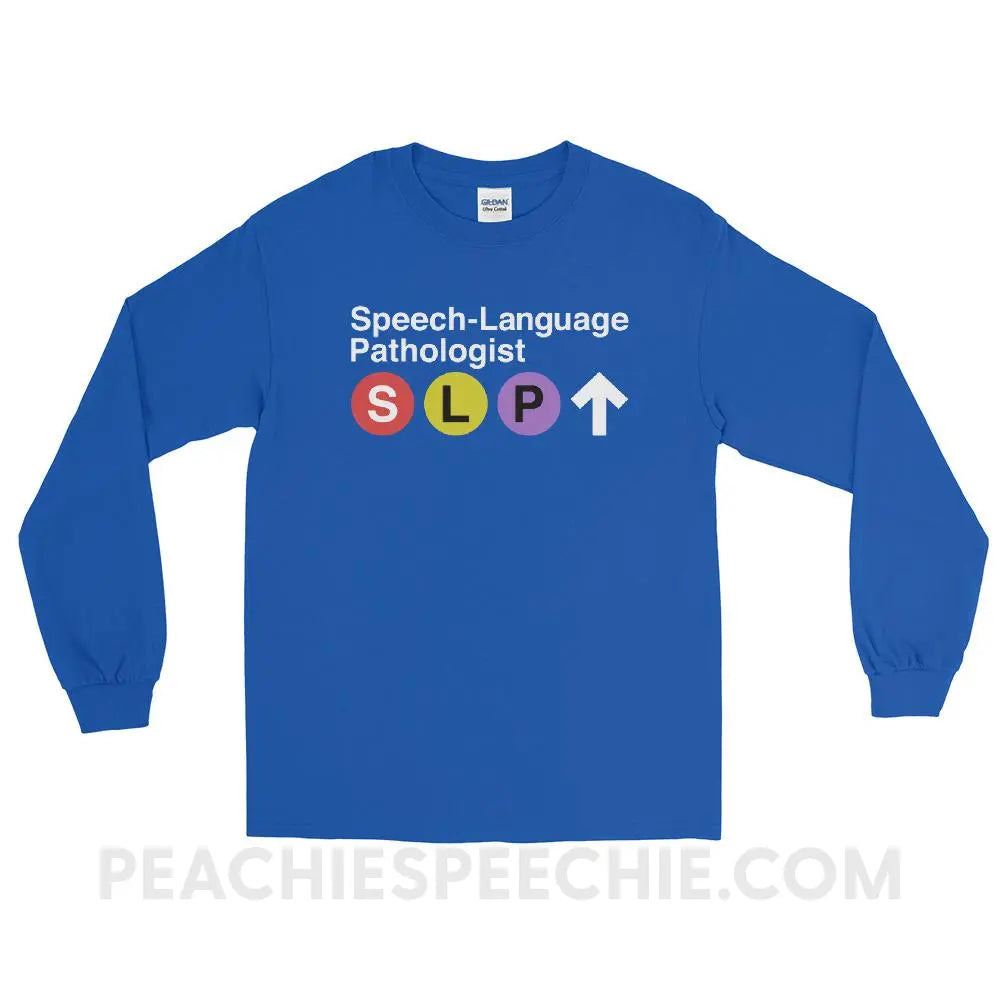 NYC SLP Long Sleeve Tee - Royal / S - T-Shirts & Tops peachiespeechie.com