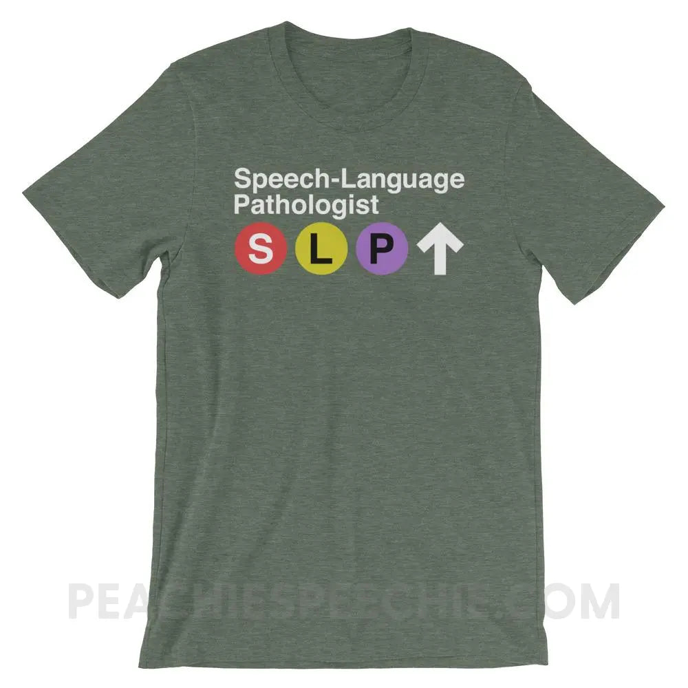 NYC SLP Premium Soft Tee - Heather Forest / S - T-Shirts & Tops peachiespeechie.com