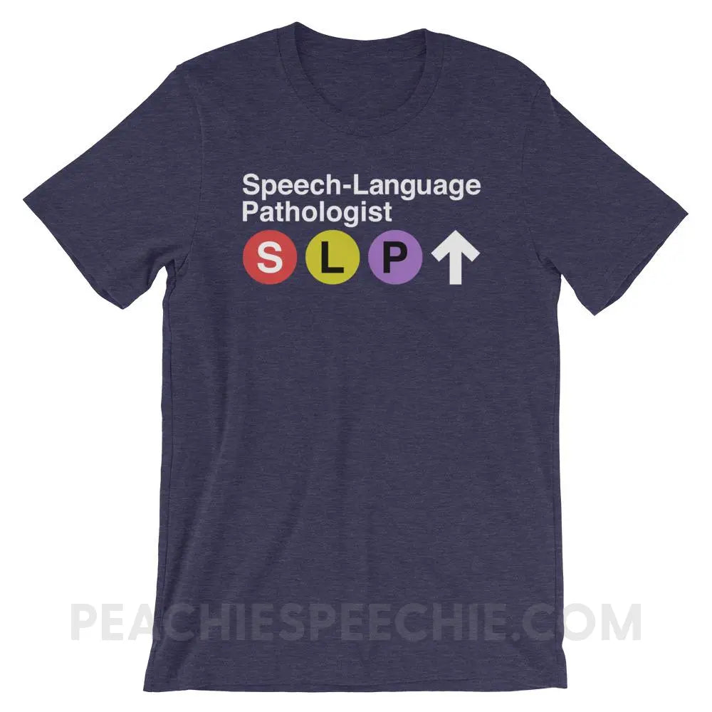 NYC SLP Premium Soft Tee - Heather Midnight Navy / XS - T-Shirts & Tops peachiespeechie.com
