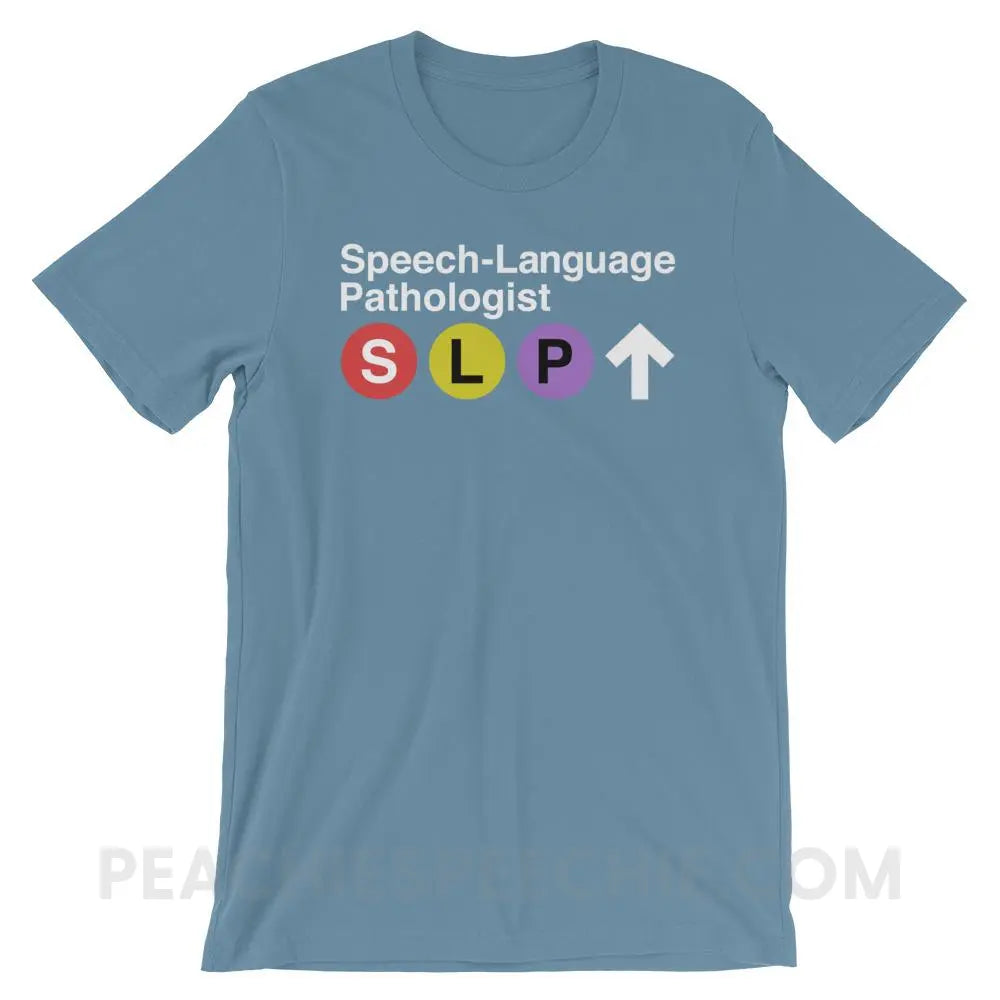 NYC SLP Premium Soft Tee - Steel Blue / S - T-Shirts & Tops peachiespeechie.com