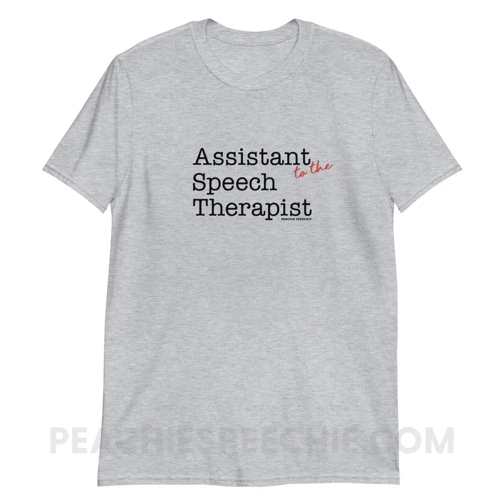 The Office Assistant (to the) Speech Therapist Classic Tee - Sport Grey / S - peachiespeechie.com