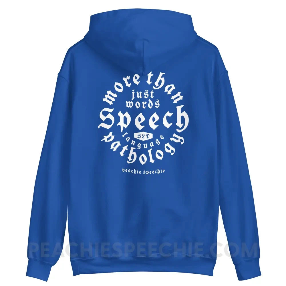 Old English More Than Just Words Emblem Classic Hoodie - peachiespeechie.com