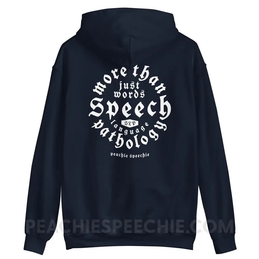 Old English More Than Just Words Emblem Classic Hoodie - peachiespeechie.com