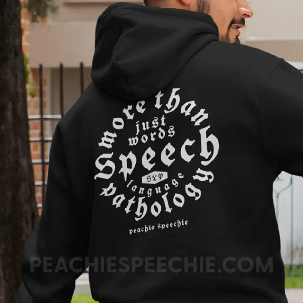 Old English More Than Just Words Emblem Classic Hoodie - peachiespeechie.com