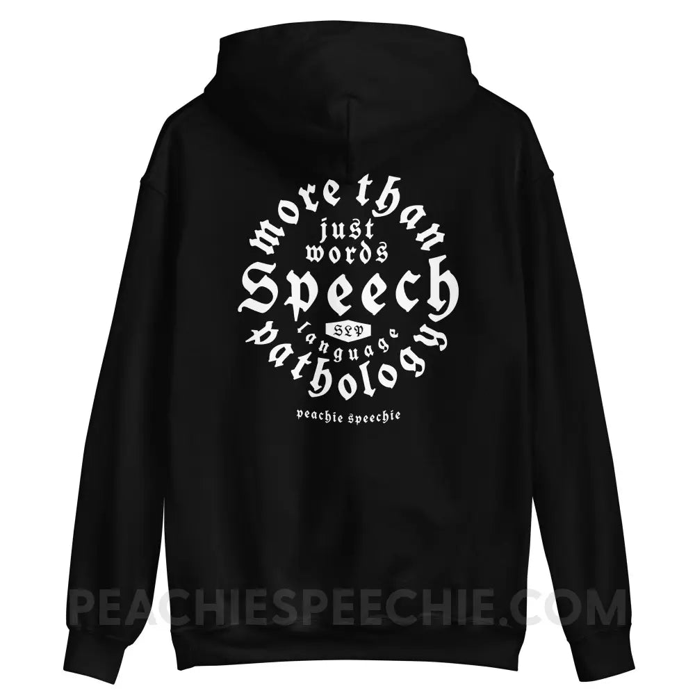 Old English More Than Just Words Emblem Classic Hoodie - Black / S - peachiespeechie.com