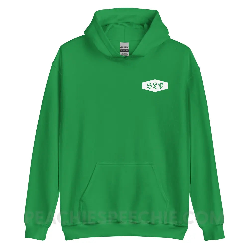 Old English More Than Just Words Emblem Classic Hoodie - Irish Green / S - peachiespeechie.com