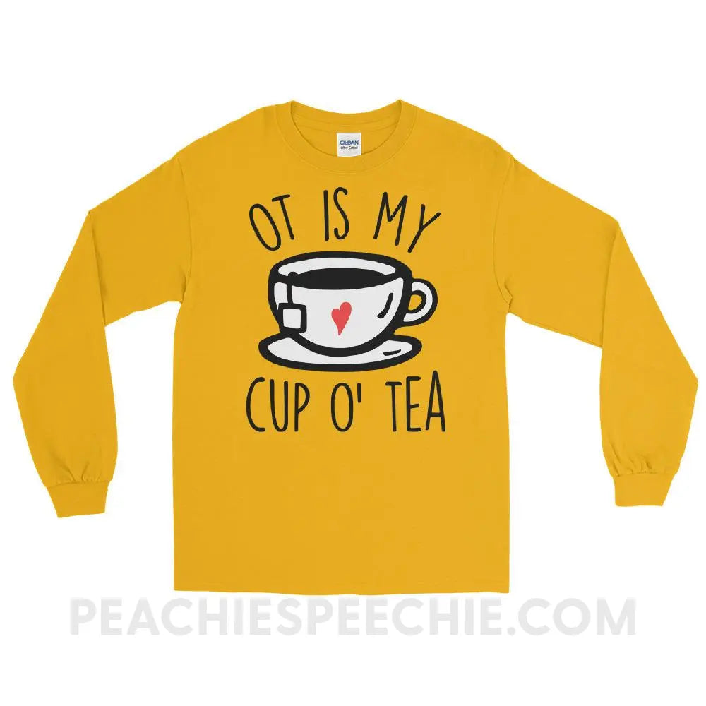 OT Is My Cup O’ Tea Long Sleeve Tee - T-Shirts & Tops peachiespeechie.com