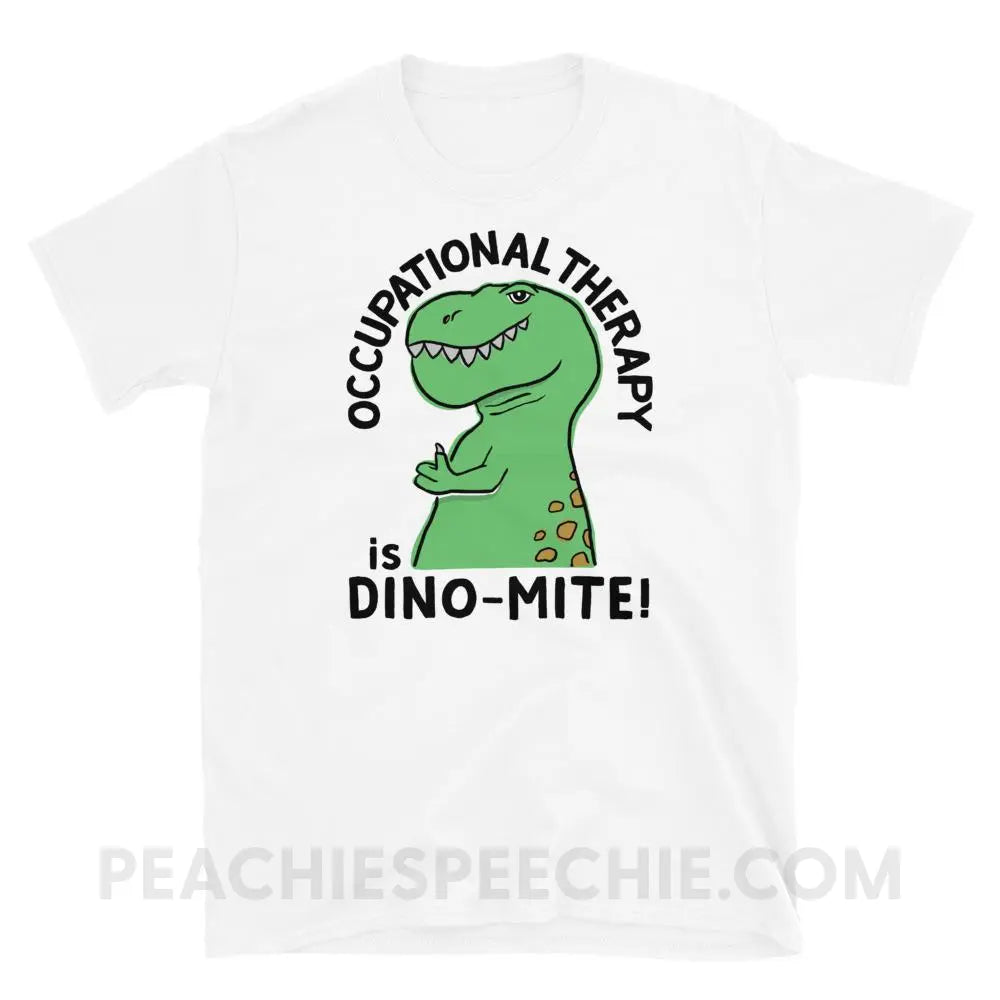 OT is Dino-Mite Classic Tee - White / S - T-Shirts & Tops peachiespeechie.com
