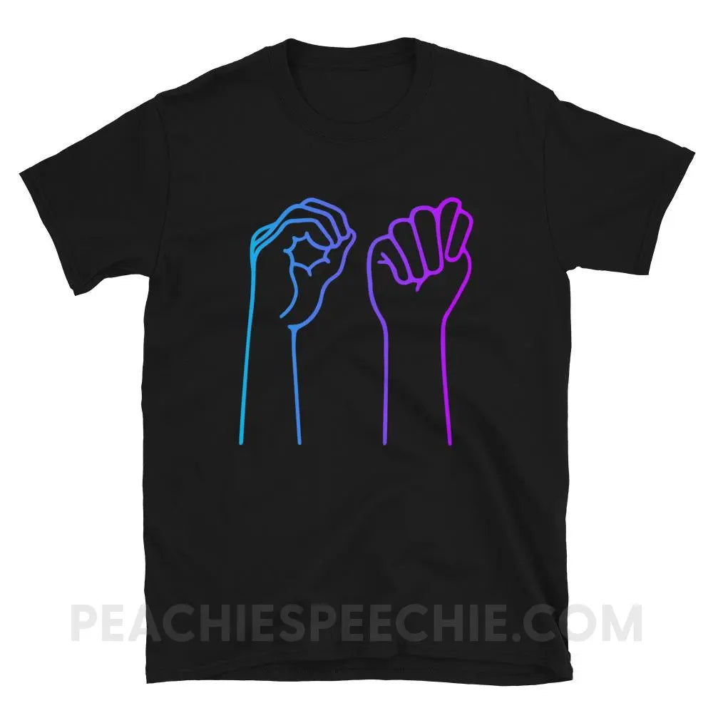 OT Hands Classic Tee - Black / S - T-Shirts & Tops peachiespeechie.com