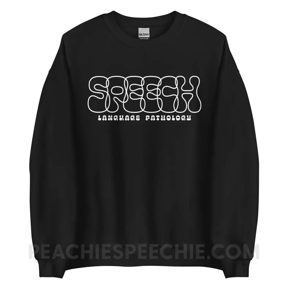 Overlapping Speech Classic Sweatshirt - Black / S - peachiespeechie.com