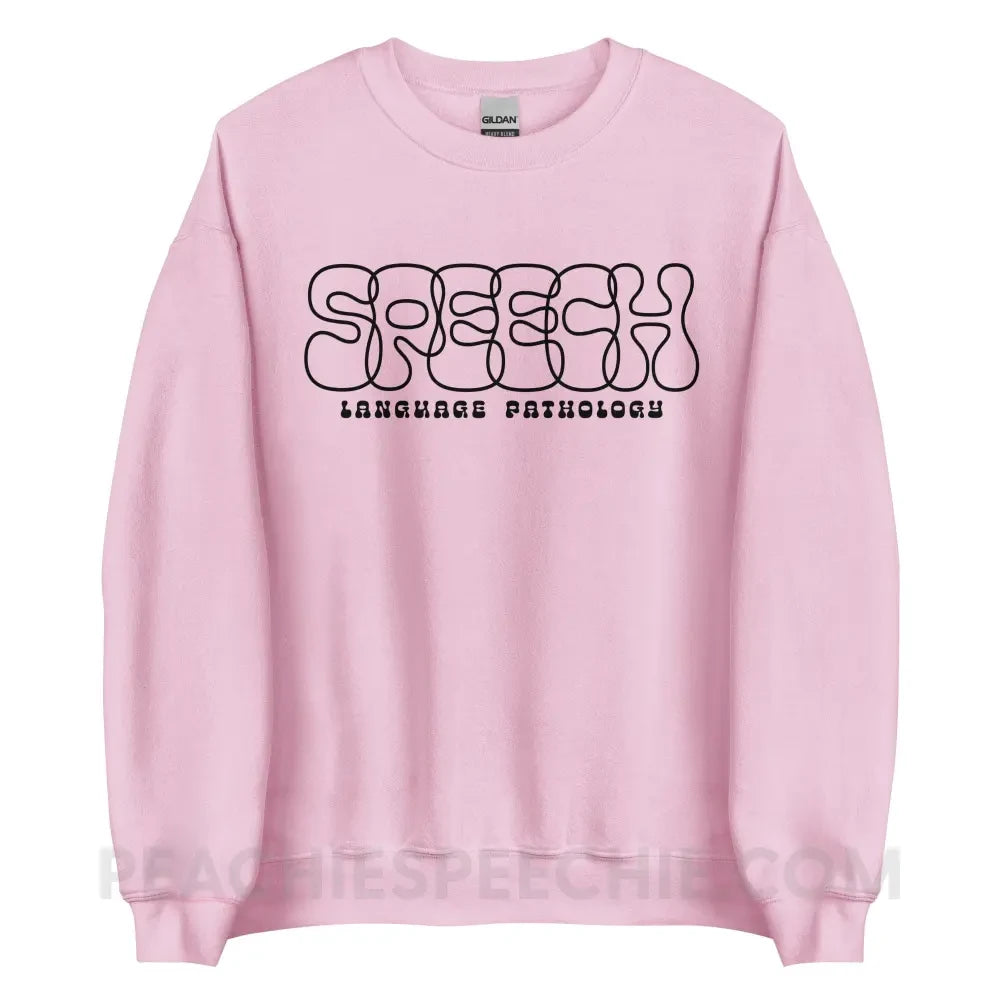 Overlapping Speech Classic Sweatshirt - Light Pink / S - peachiespeechie.com