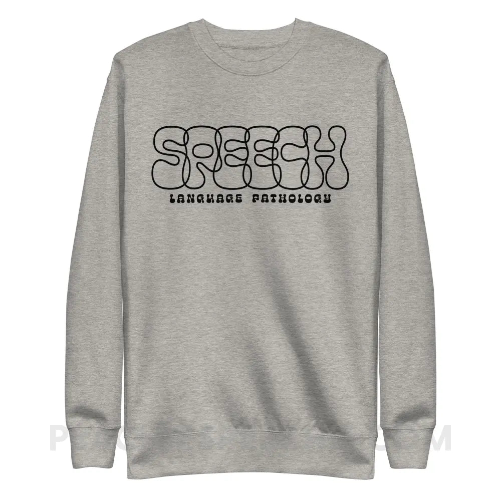 Overlapping Speech Fave Crewneck - Carbon Grey / S - peachiespeechie.com