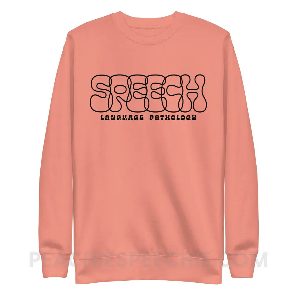 Overlapping Speech Fave Crewneck - Dusty Rose / S - peachiespeechie.com