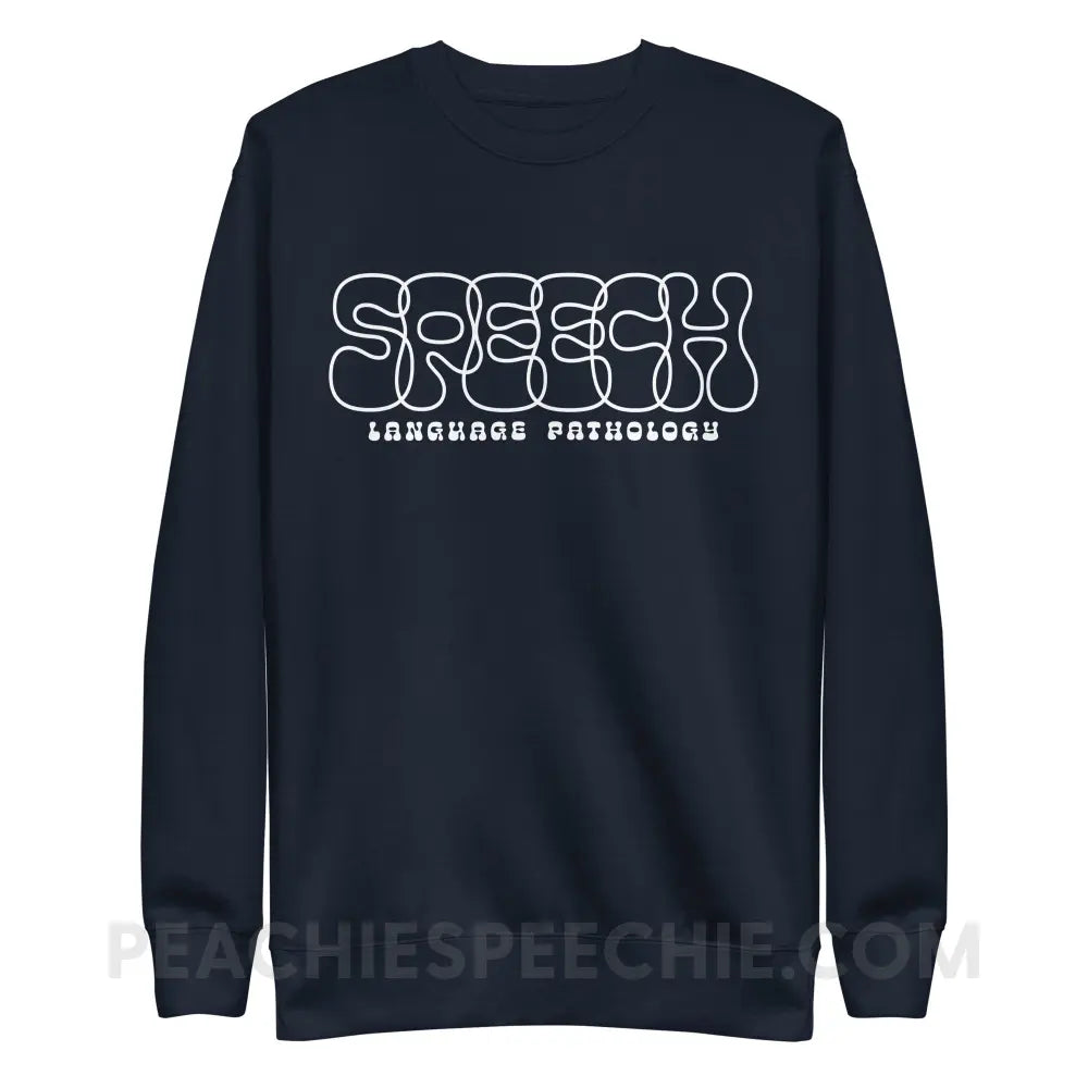 Overlapping Speech Fave Crewneck - Navy Blazer / S - peachiespeechie.com