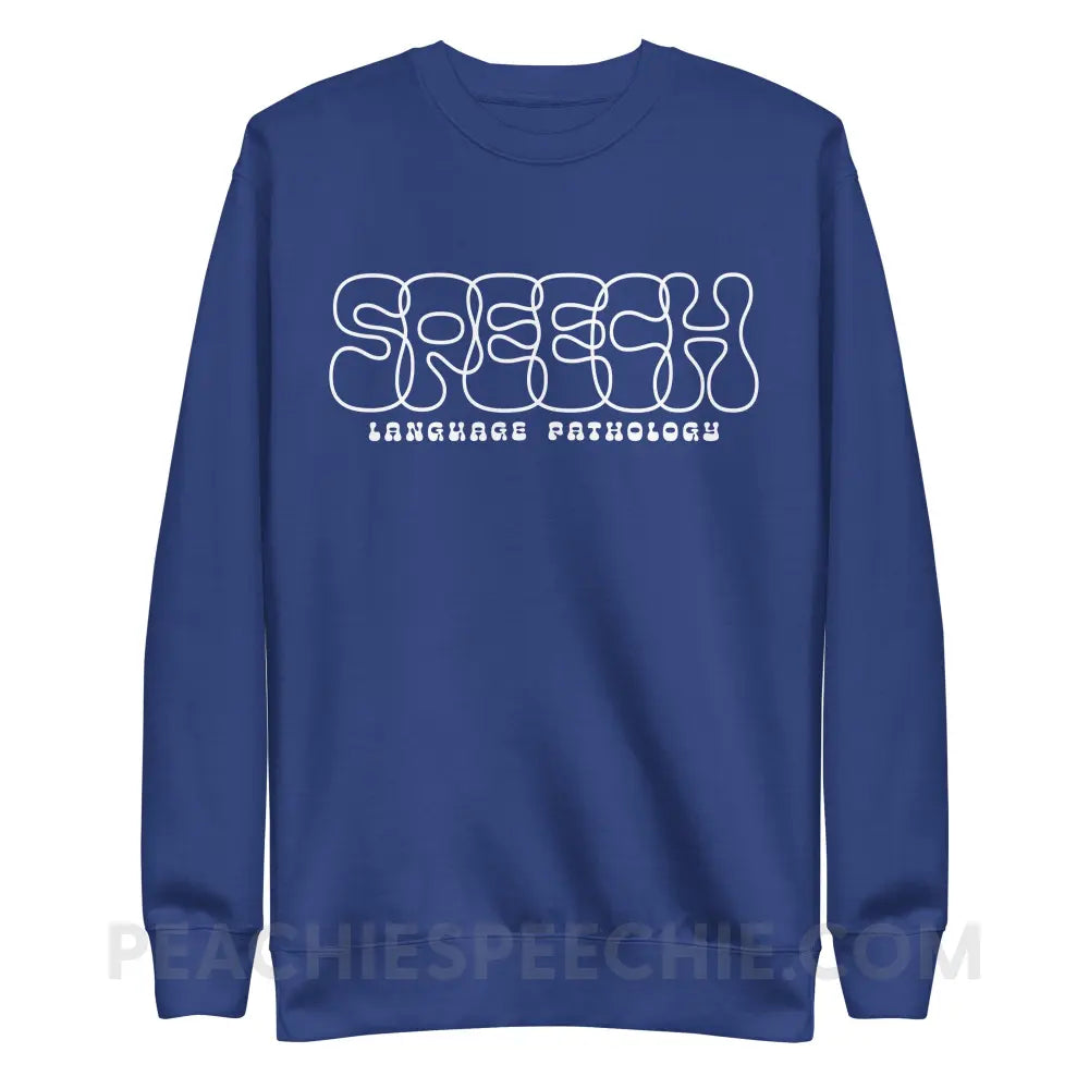 Overlapping Speech Fave Crewneck - Team Royal / S - peachiespeechie.com