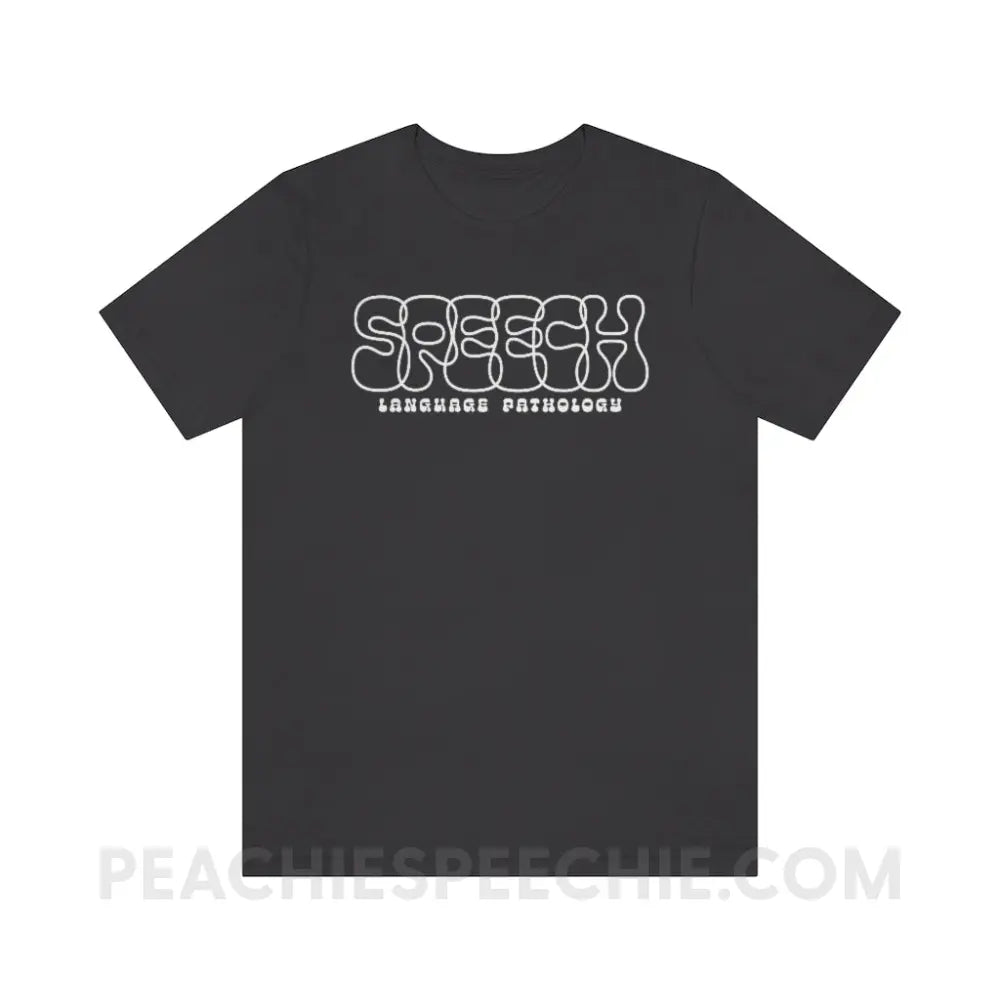 Overlapping Speech Premium Soft Tee - Dark Grey / S - T-Shirt peachiespeechie.com